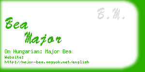 bea major business card